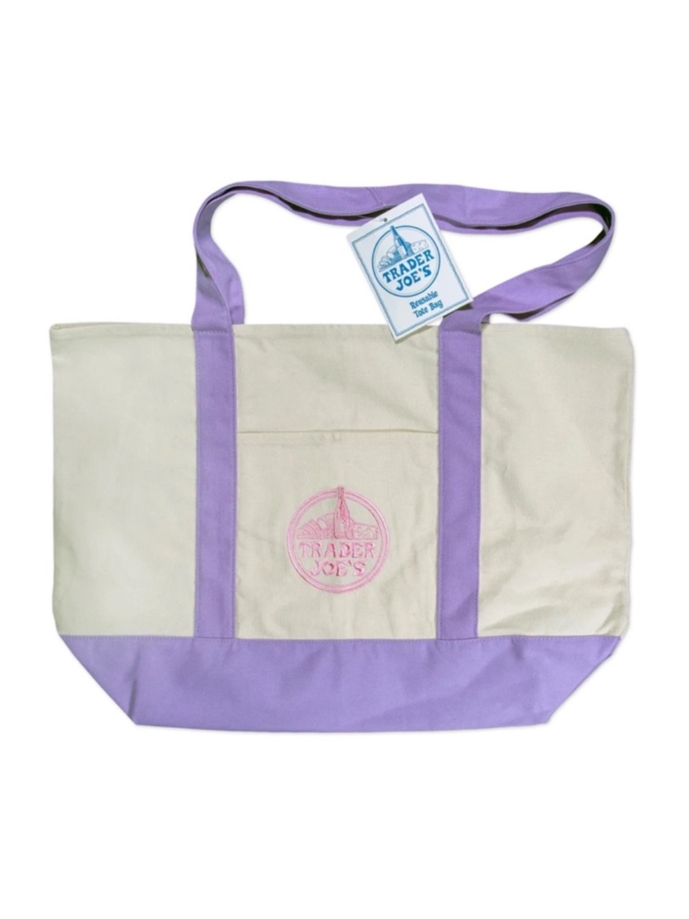 Trader Joe’s Large Lavender Tote Bag
